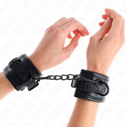 KINK - WRIST RESTRAINTS BLACK ADJUSTABLE 20-30 CM X 6 CM - My naughty haven #