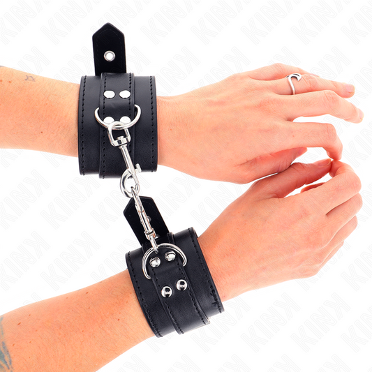 KINK - WRIST RESTRAINTS WITH STUDS 35 X 6 CM - My naughty haven #