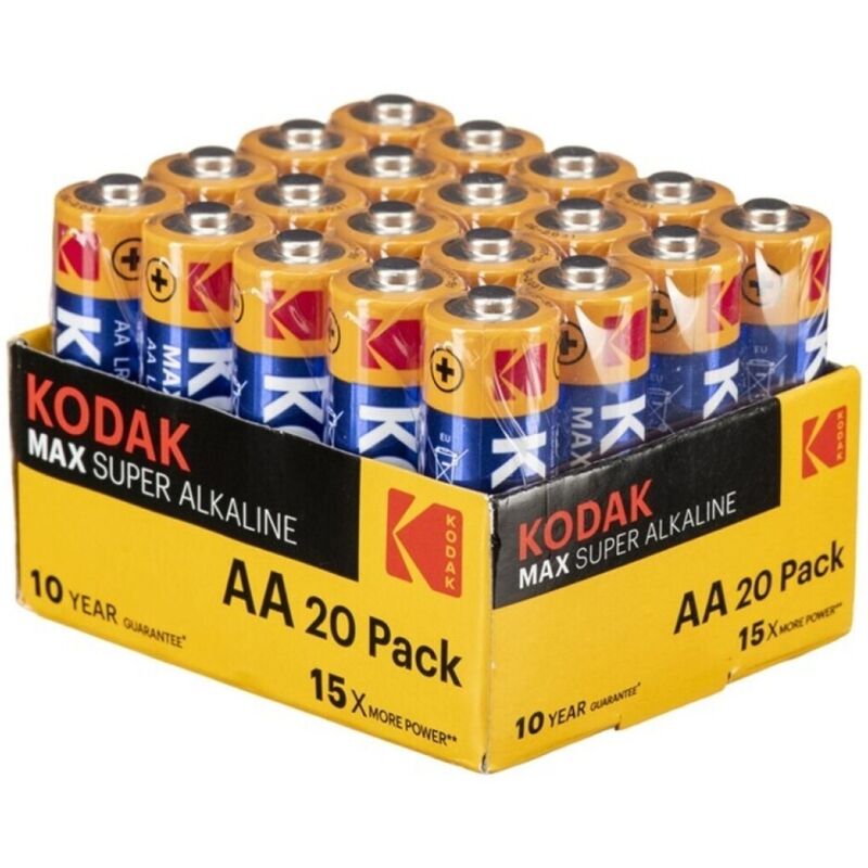 KODAK - MAX АЛКАЛНИ БАТЕРИИ AA LR6 ПАКЕТ *20 БАТЕРИИ