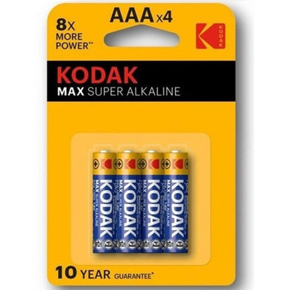 KODAK - MAX SUPER ALKALINE BATTERY AAA LR03 BLISTER * 4 - My naughty haven #