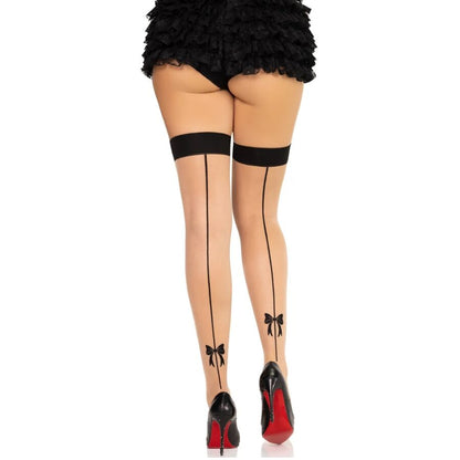 LEG AVENUE - 1963 SPANDEX BACKSEAM STOCKINGS BLACK - ONE SIZE - My naughty haven #