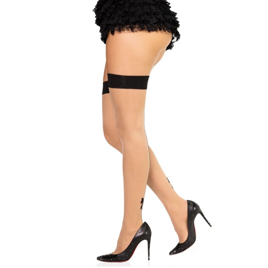 LEG AVENUE - 1963 SPANDEX BACKSEAM STOCKINGS BLACK - ONE SIZE - My naughty haven #