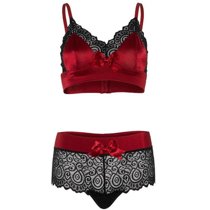 LEG AVENUE - 2 PIECES SET BLACK AND RED S/M - My naughty haven #