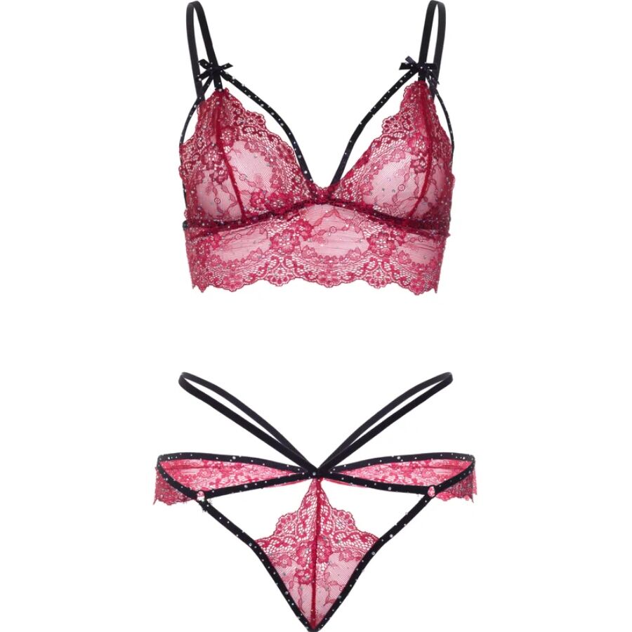 LEG AVENUE - 81623 BRA + THONG SET BURGUNDY SIZE S - My naughty haven #