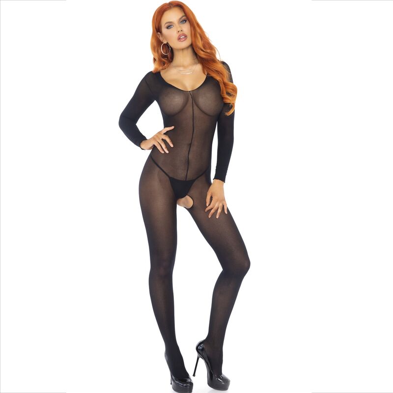 LEG AVENUE - BODYSTOCKING LONG SLEEVE BLACK - My naughty haven #