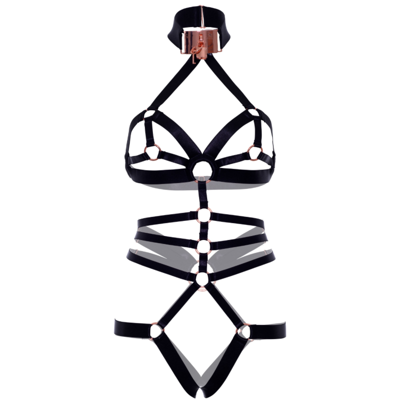 LEG AVENUE - CROTCHLESS ELASTIC BODY HARNESS - My naughty haven #
