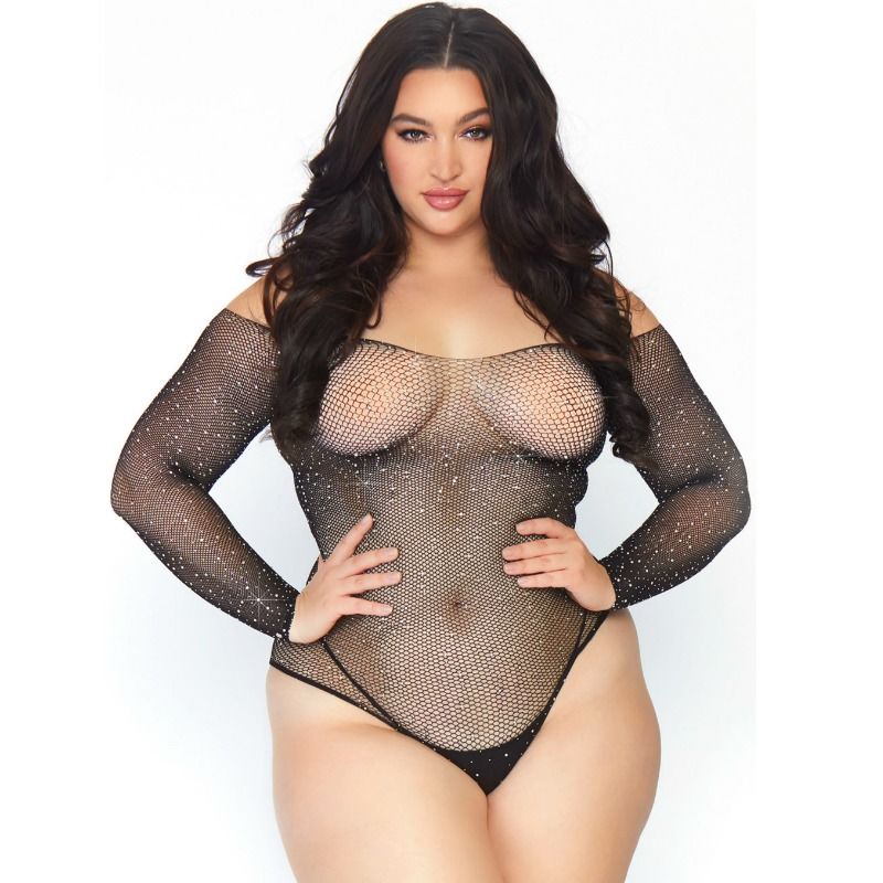 LEG AVENUE - CRYSTALIZED FISHNET BODYSTOCKING 1X-2X - My naughty haven #