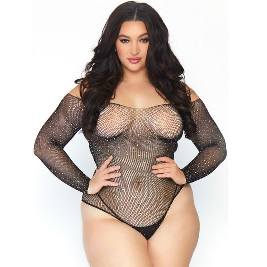 LEG AVENUE - CRYSTALIZED FISHNET BODYSTOCKING 1X-2X - My naughty haven #