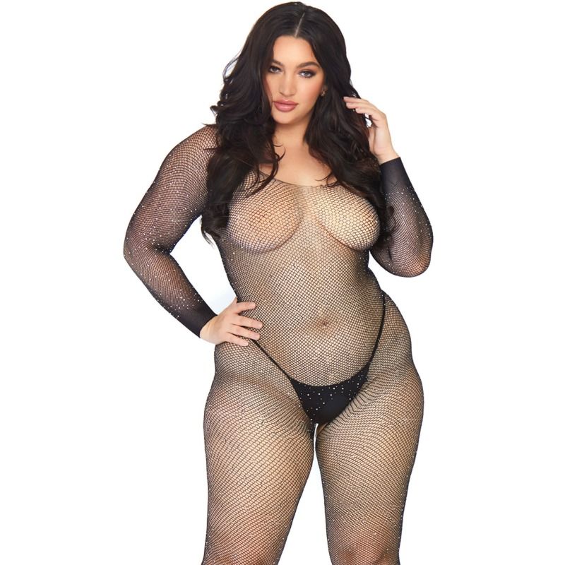 LEG AVENUE - CRYSTALIZED NET BODY STOCKING 1X-2X - My naughty haven #