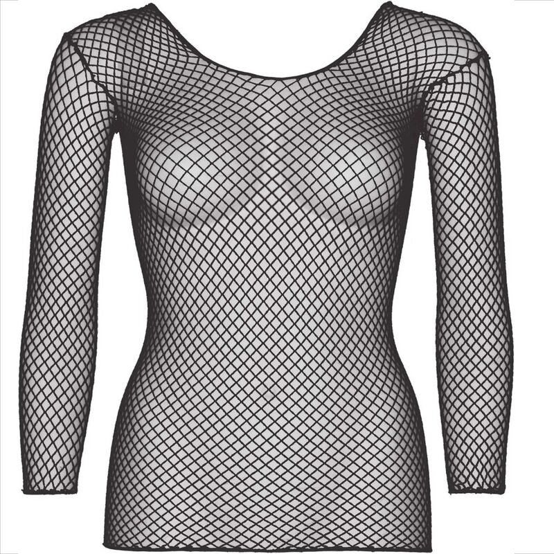 LEG AVENUE - FISHNET LONG SLEEVE T-SHIRT BLACK - My naughty haven #