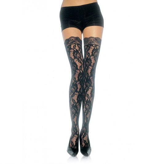 LEG AVENUE - FLORAL LACE STOCKINGS - My naughty haven #