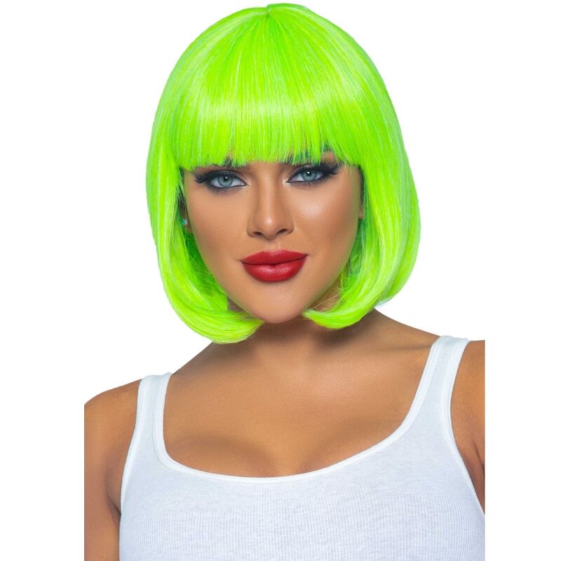 LEG AVENUE - FLUORESCENT BOB WIG NEON GREEN - My naughty haven #