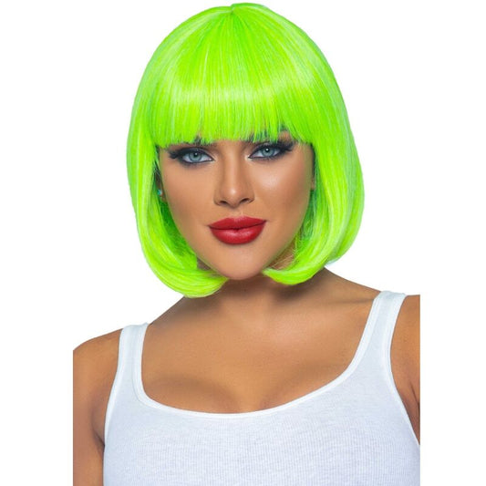 LEG AVENUE - FLUORESCENT BOB WIG NEON GREEN - My naughty haven #