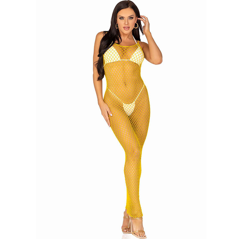 LEG AVENUE - LONG NET DRESS FUCHSIA ONE SIZE - My naughty haven #