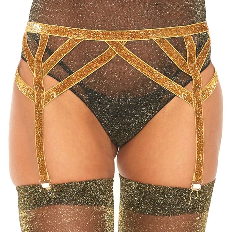 LEG AVENUE - LUREX ELASTIC GARTER BELT ONE SIZE - My naughty haven #