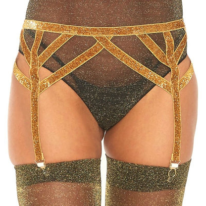 LEG AVENUE - LUREX ELASTIC GARTER BELT ONE SIZE - My naughty haven #