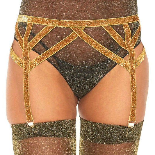 LEG AVENUE - LUREX ELASTIC GARTER BELT ONE SIZE - My naughty haven #