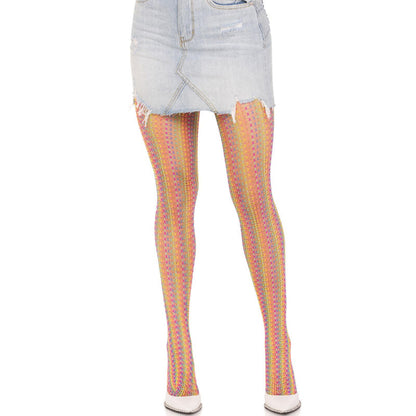 LEG AVENUE - MULTICOLOR CROCHET STOCKINGS - My naughty haven #