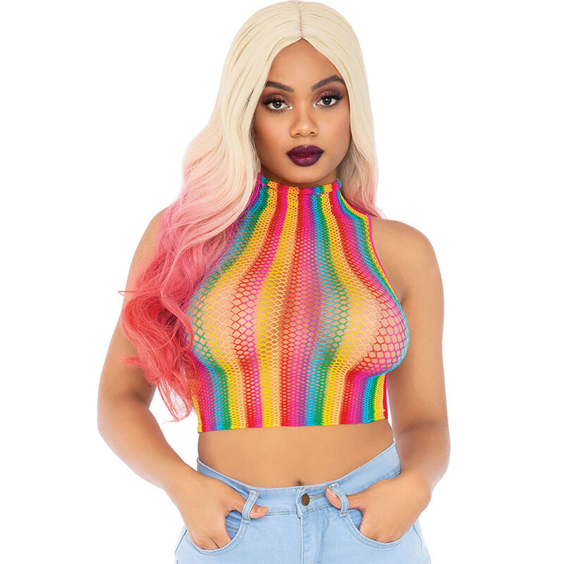 LEG AVENUE - MULTICOLOR NET TOP - My naughty haven #