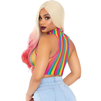 LEG AVENUE - MULTICOLOR NET TOP - My naughty haven #