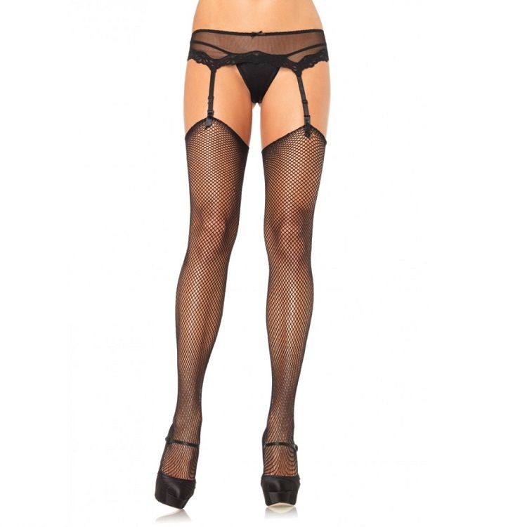 LEG AVENUE - NET STOCKINGS WITHOUT SUPERIOR SELF-ADHESIVE SILICONE - My naughty haven #
