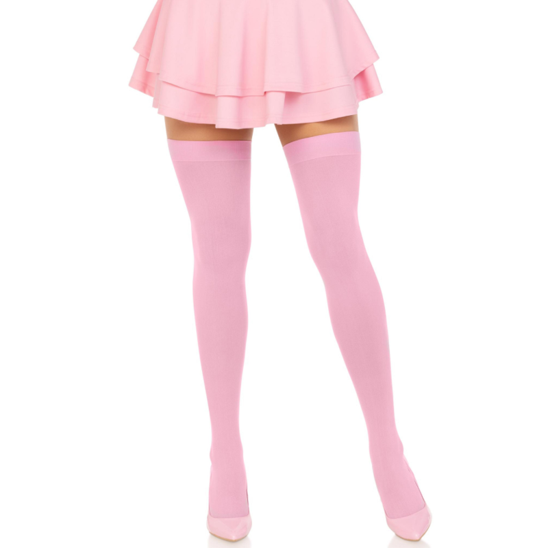 LEG AVENUE - NYLON THIGH HIGHS PINK - My naughty haven #