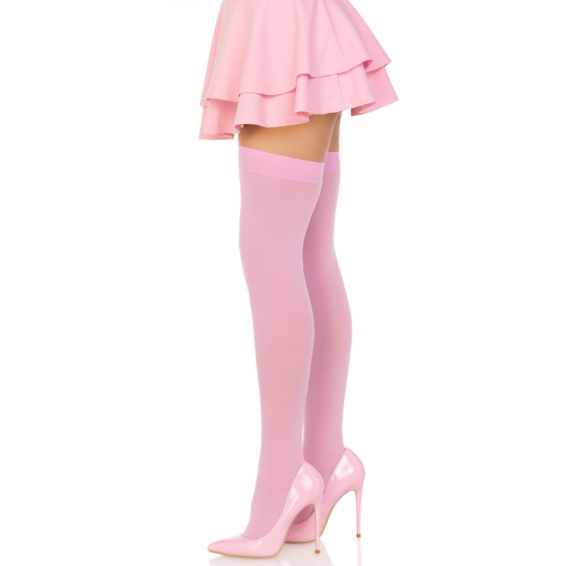LEG AVENUE - NYLON THIGH HIGHS PINK - My naughty haven #