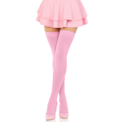 LEG AVENUE - NYLON THIGH HIGHS PINK - My naughty haven #