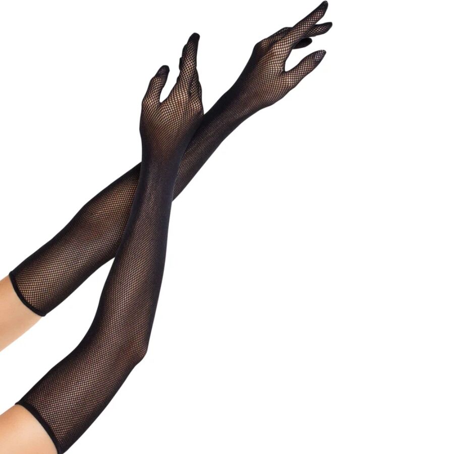LEG AVENUE - OPERA LONG FISHNET GLOVES BLACK - My naughty haven #