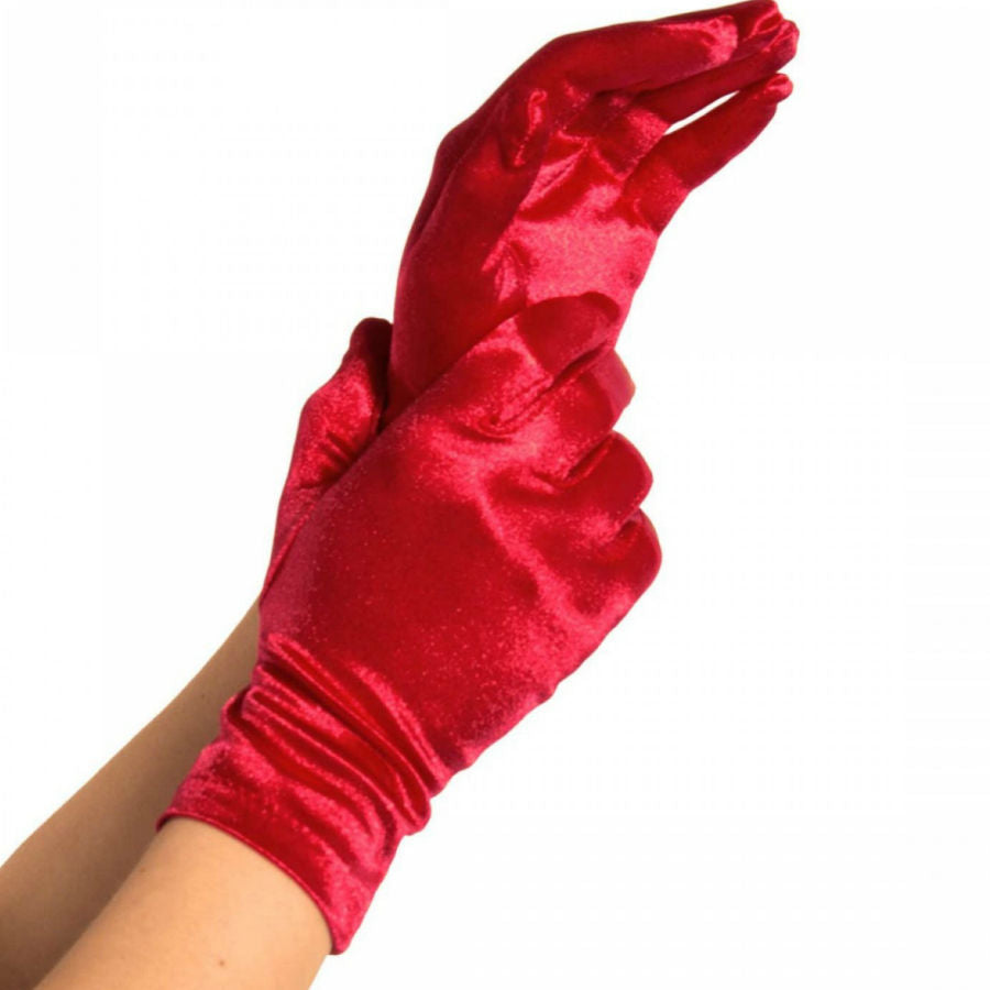LEG AVENUE - SATIN GLOVES RED - My naughty haven #