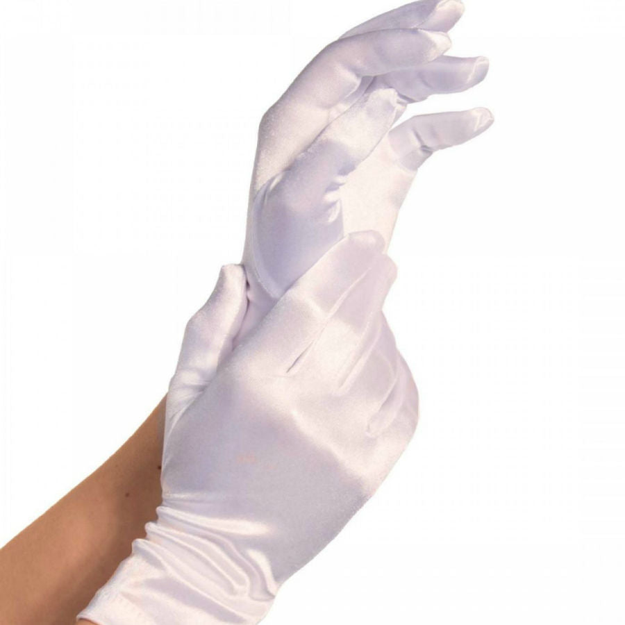 LEG AVENUE - SATIN GLOVES WHITE - My naughty haven #