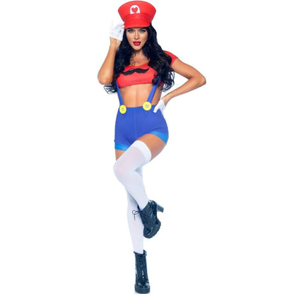 LEG AVENUE - SEXY COSTUME MARIO BROS RED/BLUE M - My naughty haven #