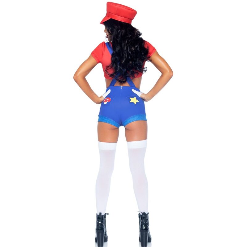 LEG AVENUE - SEXY COSTUME MARIO BROS RED/BLUE M - My naughty haven #