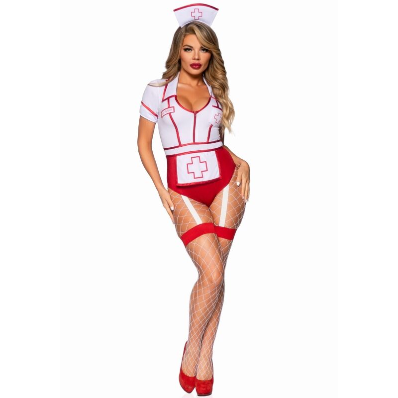 LEG AVENUE - SEXY NURSE COSTUME RED/WHITE M - My naughty haven #