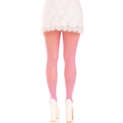 LEG AVENUE - STOCKINGS WITH OPENINGS HEART & BOWS WHITE - My naughty haven #