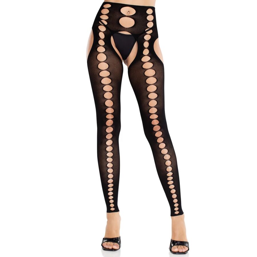 LEG AVENUE - STRAPLESS SEAMLESS OPAQUE STOCKINGS BLACK - My naughty haven #