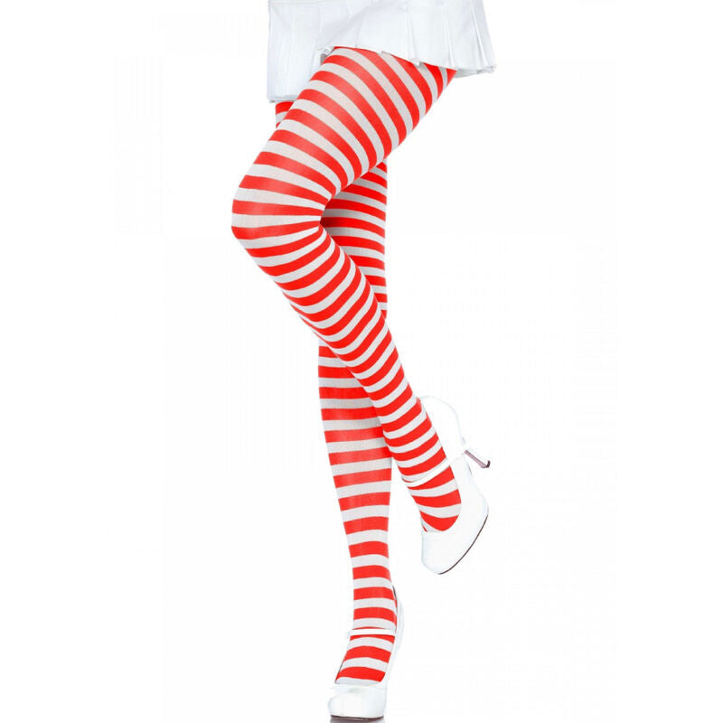 LEG AVENUE - WHITE/RED STRIPED TIGHTS - My naughty haven #