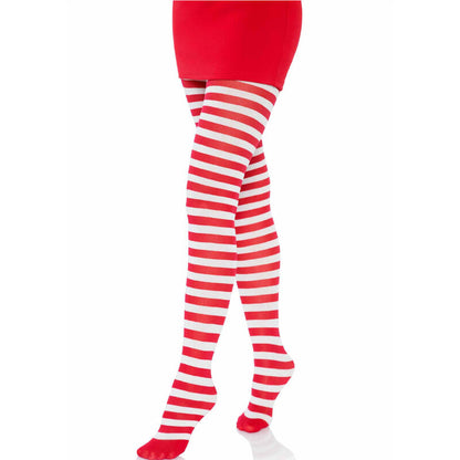 LEG AVENUE - WHITE/RED STRIPED TIGHTS - My naughty haven #