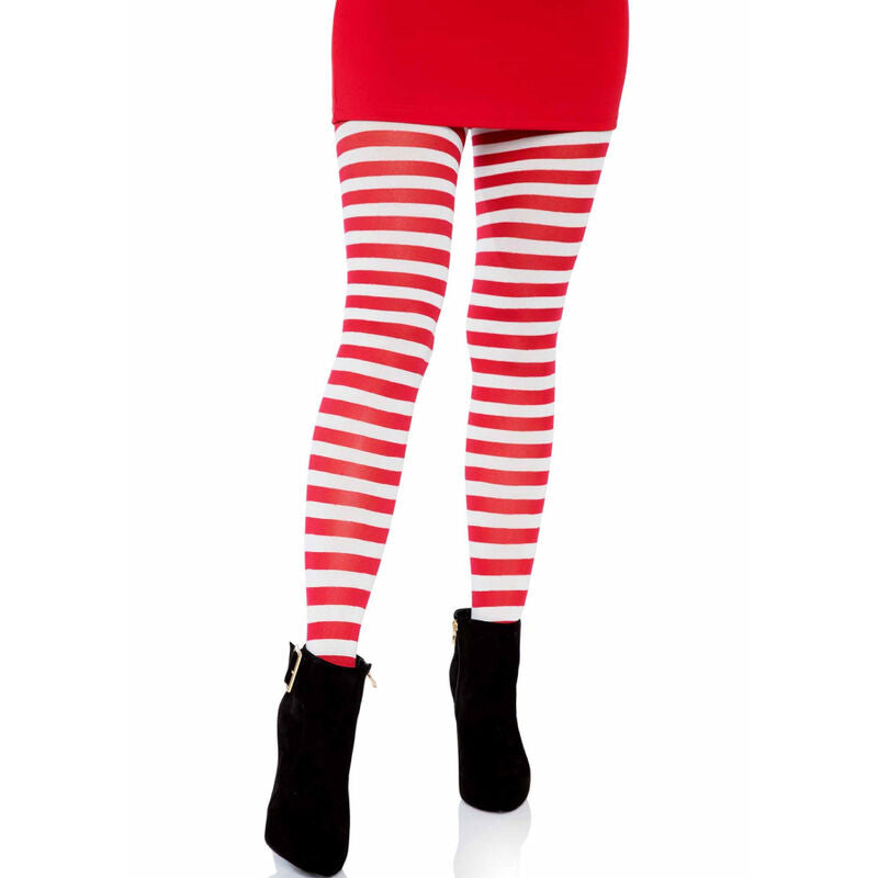 LEG AVENUE - WHITE/RED STRIPED TIGHTS - My naughty haven #
