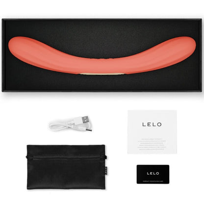 LELO - BOOMERANG DOUBLE ENDED VIBRATOR CORAL RED - My naughty haven #