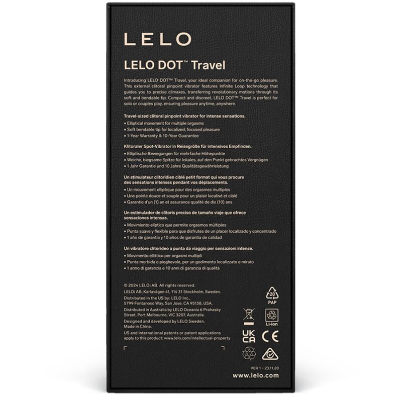 LELO - DOT TRAVEL CLITORIS STIMULATOR PURPLE - My naughty haven #