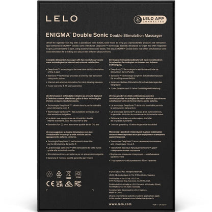 LELO - ENIGMA DOUBLE SONIC VIBRATOR POINT G BLACK - My naughty haven #