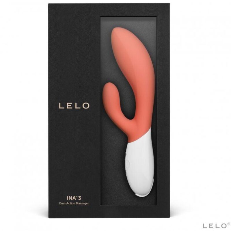 LELO - INA 3 LUXURY CORAL RABBIT VIBRATOR - My naughty haven #