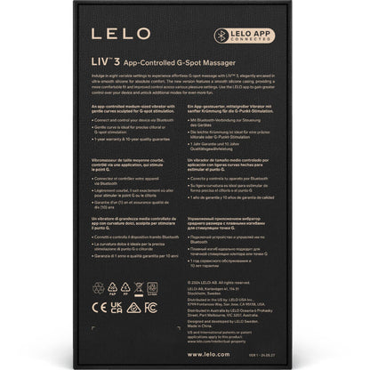 LELO - LIV™ 3 G-SPOT STIMULATOR VIOLET - My naughty haven #