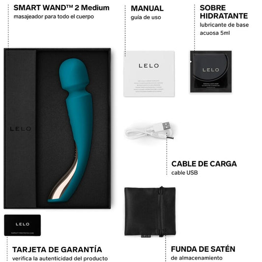 LELO - SMART MEDIUM WAND 2 OCEAN BLUE MASSAGER - My naughty haven #