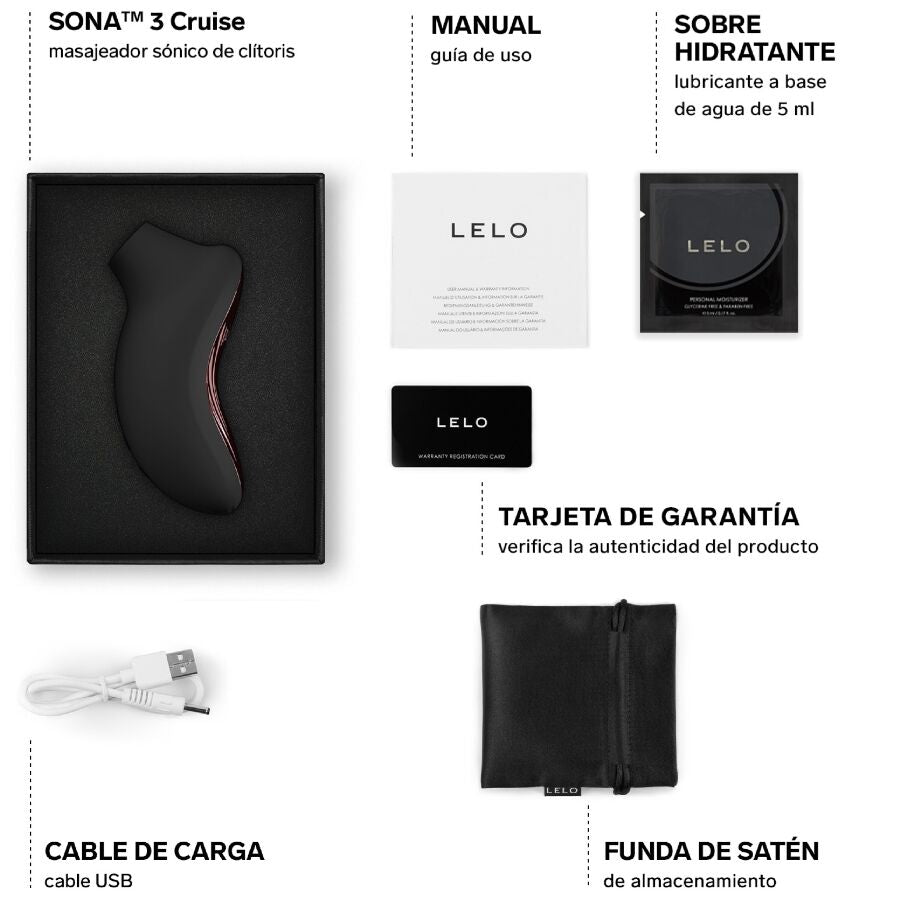 LELO - SONA 3 CRUISE SONIC CLITORAL MASSAGER BLACK - My naughty haven #
