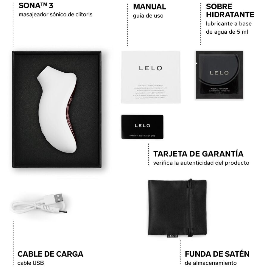 LELO - SONA 3 SONIC CLITORAL MASSAGER CREAM - My naughty haven #