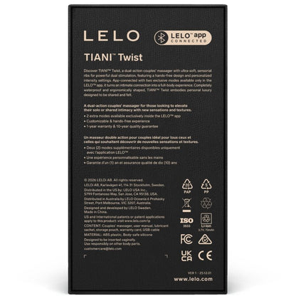 LELO - TIANI TWIST COUPLES VIBRATOR FOAM - My naughty haven #