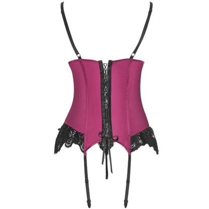 LIVCO CORSETTI FASHION - AGRAFENA CF 90436 CORSET + THONG BURGUNDY S/M - My naughty haven #