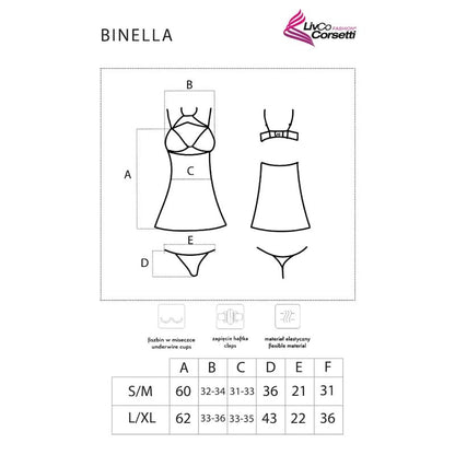 LIVCO CORSETTI FASHION - BINELLA SET BABYDOLL + THONG BLACK - My naughty haven #